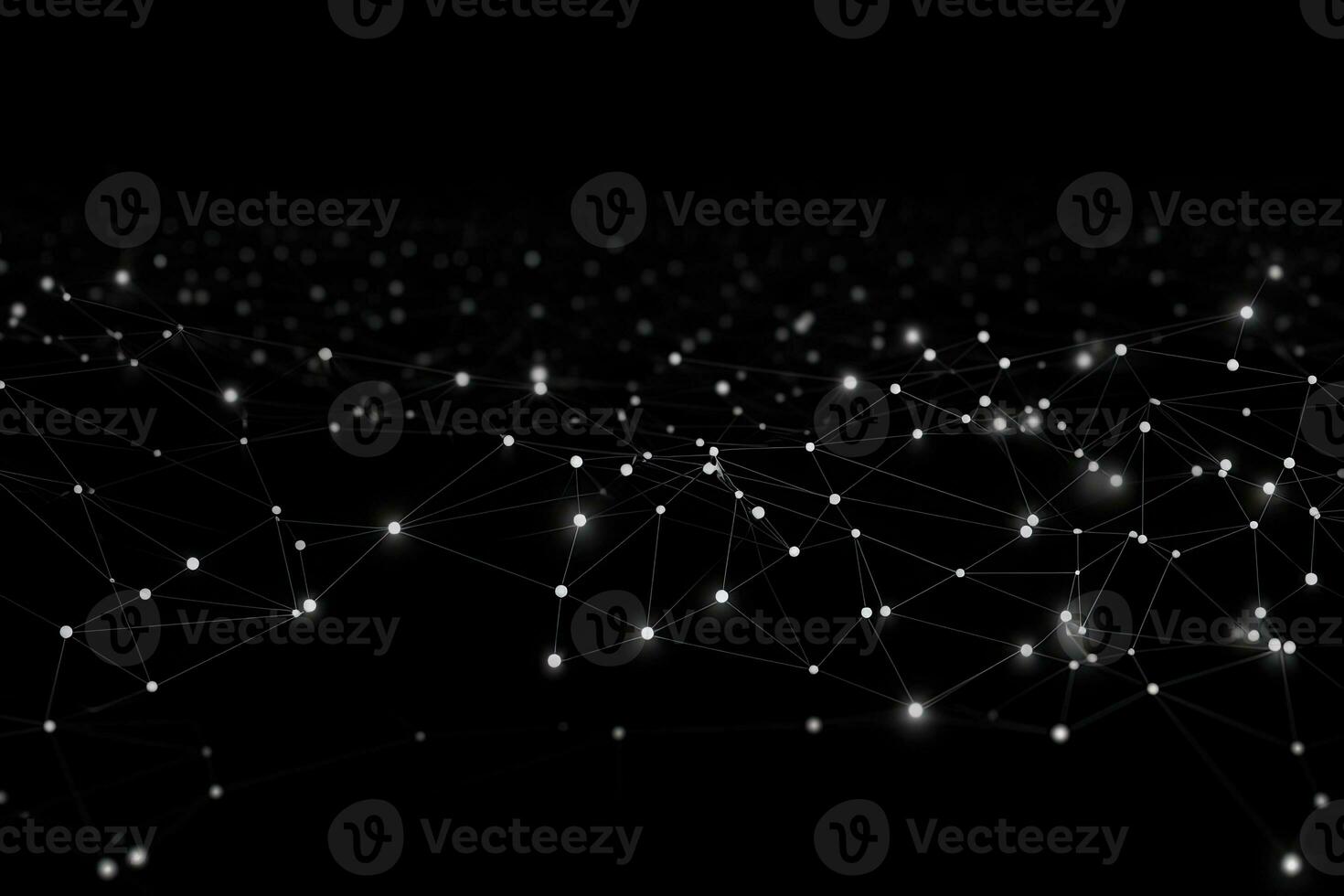 Abstract polygonal space low poly dark background with connecting dots and lines. Connection structure. 3d rendering, Digital background with a complex network of dots and lines, AI Generated photo