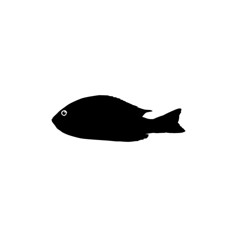 Silhouette of the Lutjanidae, or snappers are a family of perciform fish, mainly marine, can use for Art Illustration, Logo Gram, Pictogram or Graphic Design Element. Vector Illustration