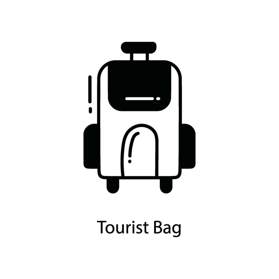 Tourist Bag doodle Icon Design illustration. Travel Symbol on White background EPS 10 File vector