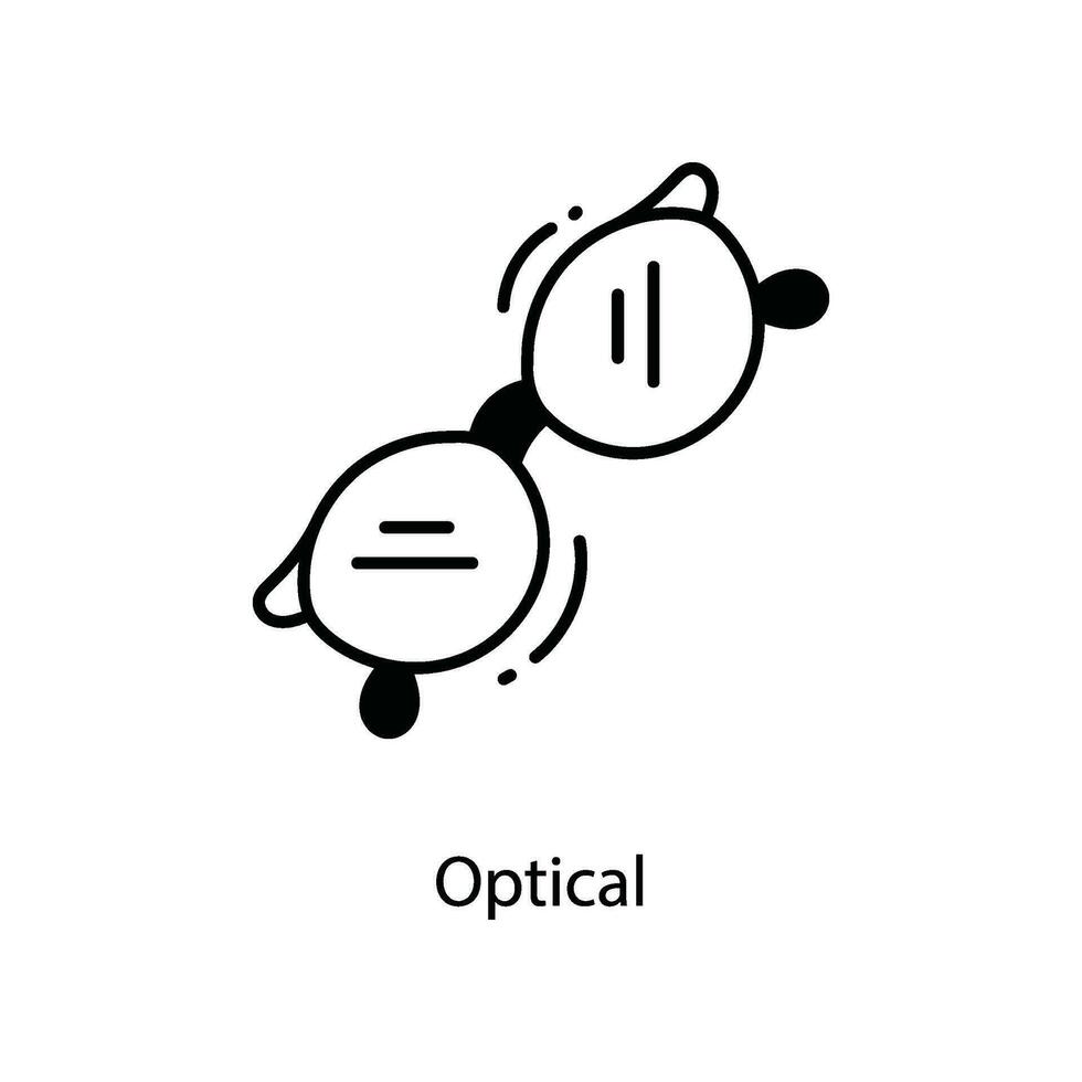 óptico garabatear icono diseño ilustración. viaje símbolo en blanco antecedentes eps 10 archivo vector