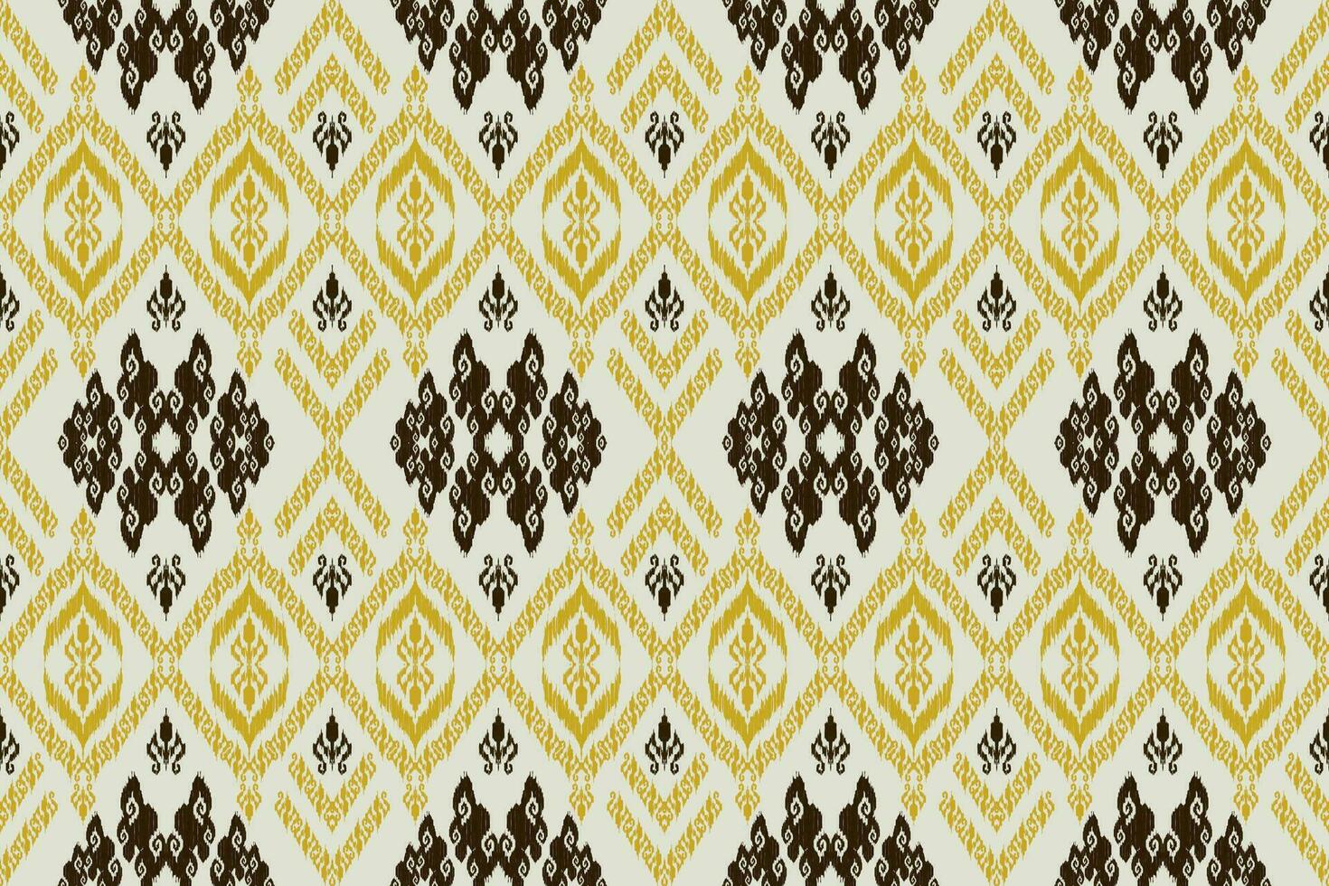 Ikat paisley embroidery on the fabric in Indonesia,India and asian countries.geometric ethnic oriental seamless pattern.Aztec style. illustration.design for texture,fabric,clothing,wrapping,carpet. vector