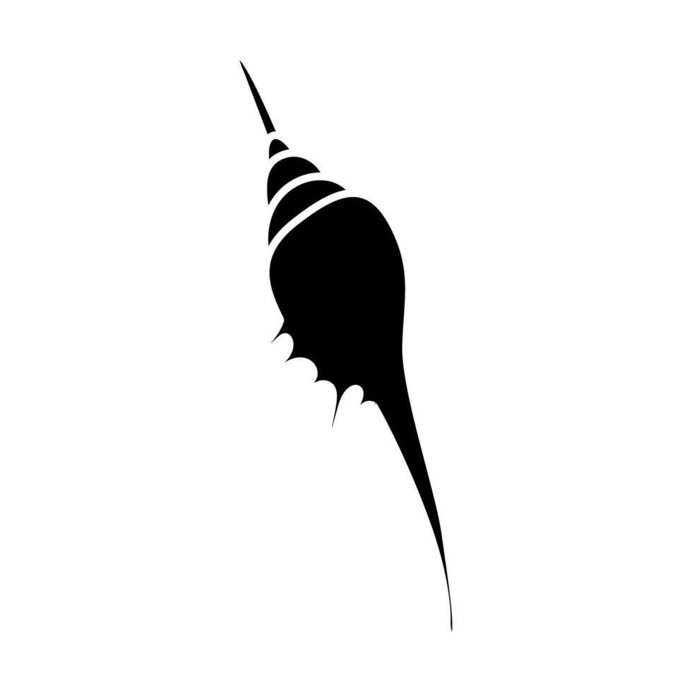 Seashell icon vector. Shell illustration sign. Sea life symbol or logo. vector
