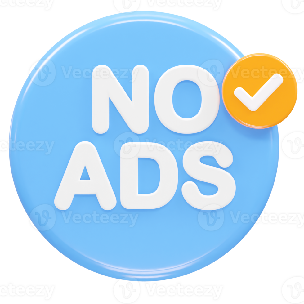 Ads icon render 3d illustration element png