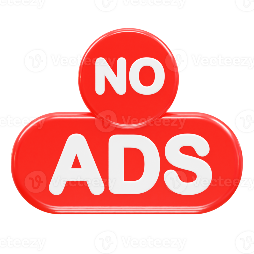 Ads icon render 3d illustration element png