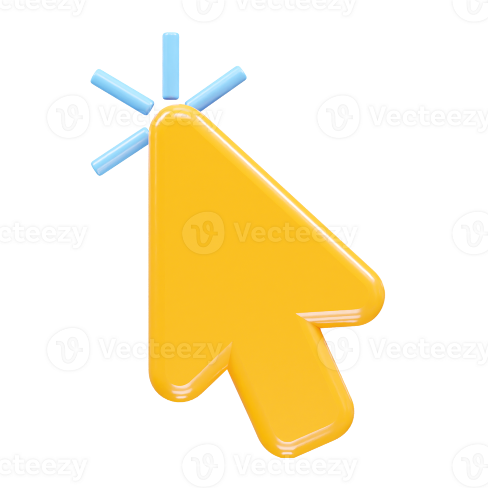 Cursor icon illustration 3d render element png