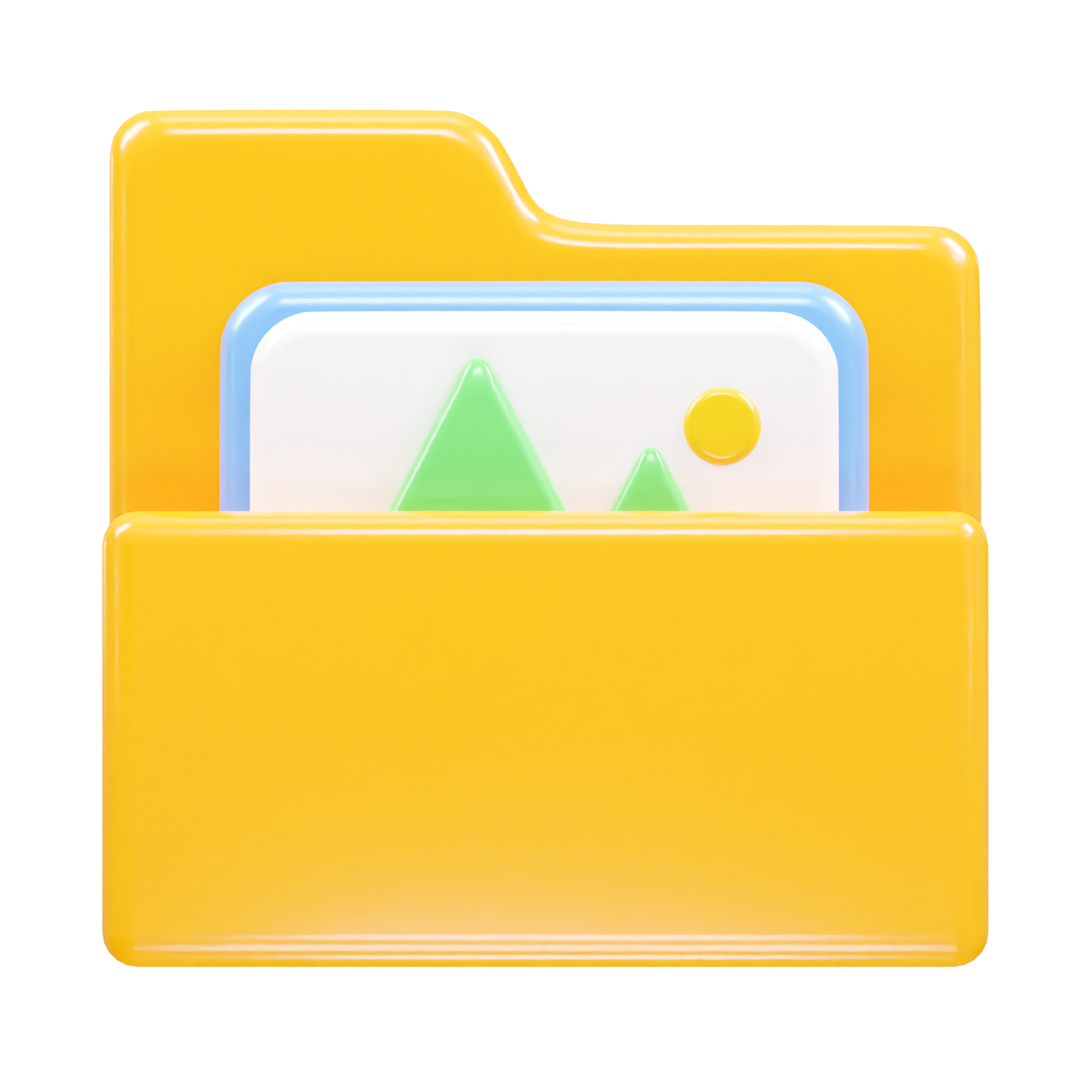 Folder icon file 3d illustration transparent element 32058253 PNG