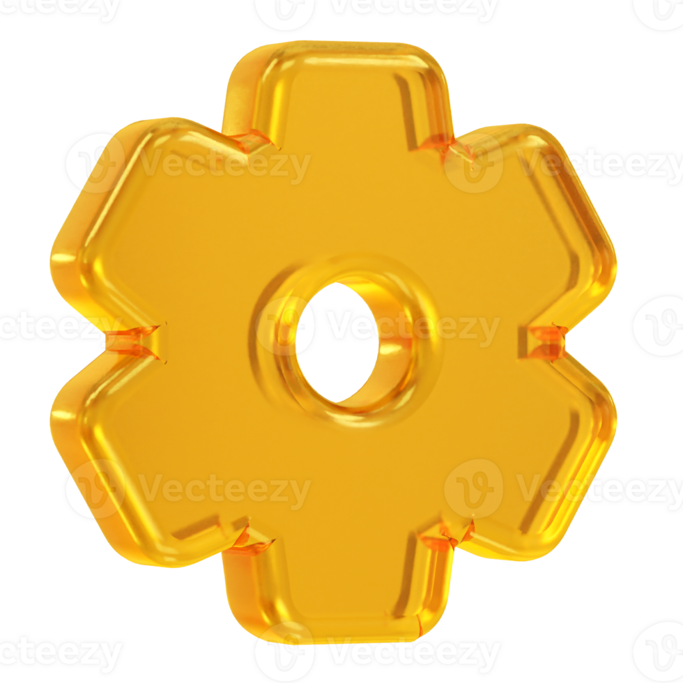 Setting icon 3d illustration rendering element png