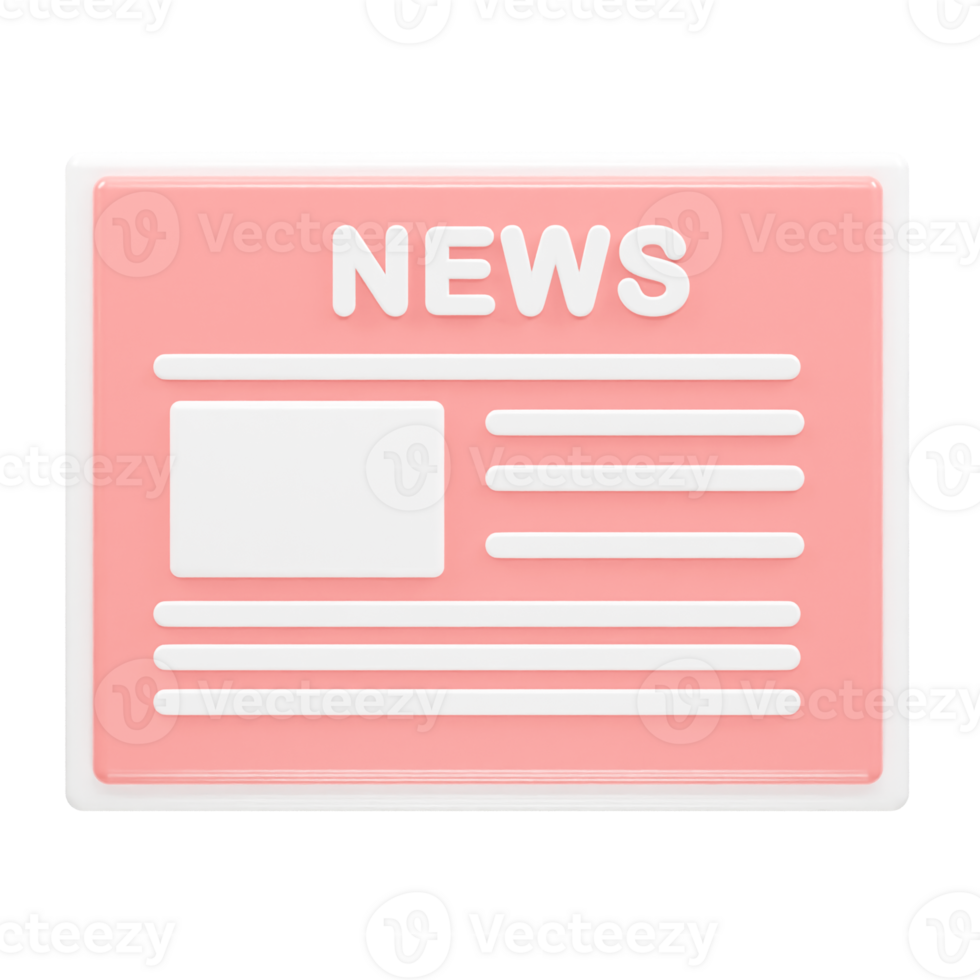 News live icon rendering 3d illustration element png