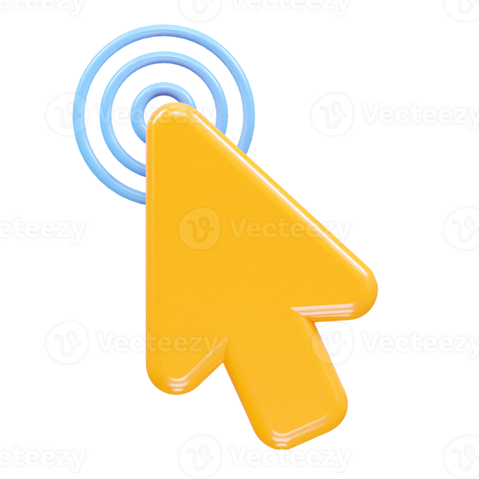 Cursor icon illustration 3d render element png