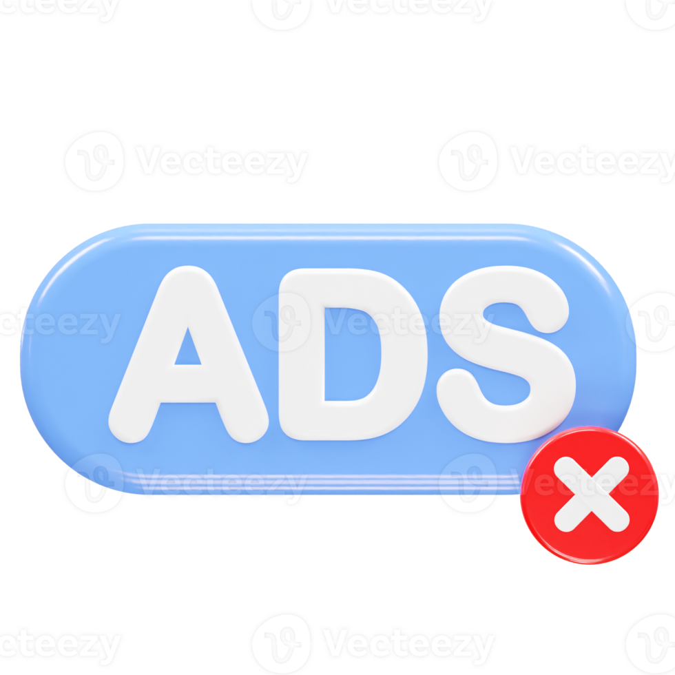 Ads icon render 3d illustration element png