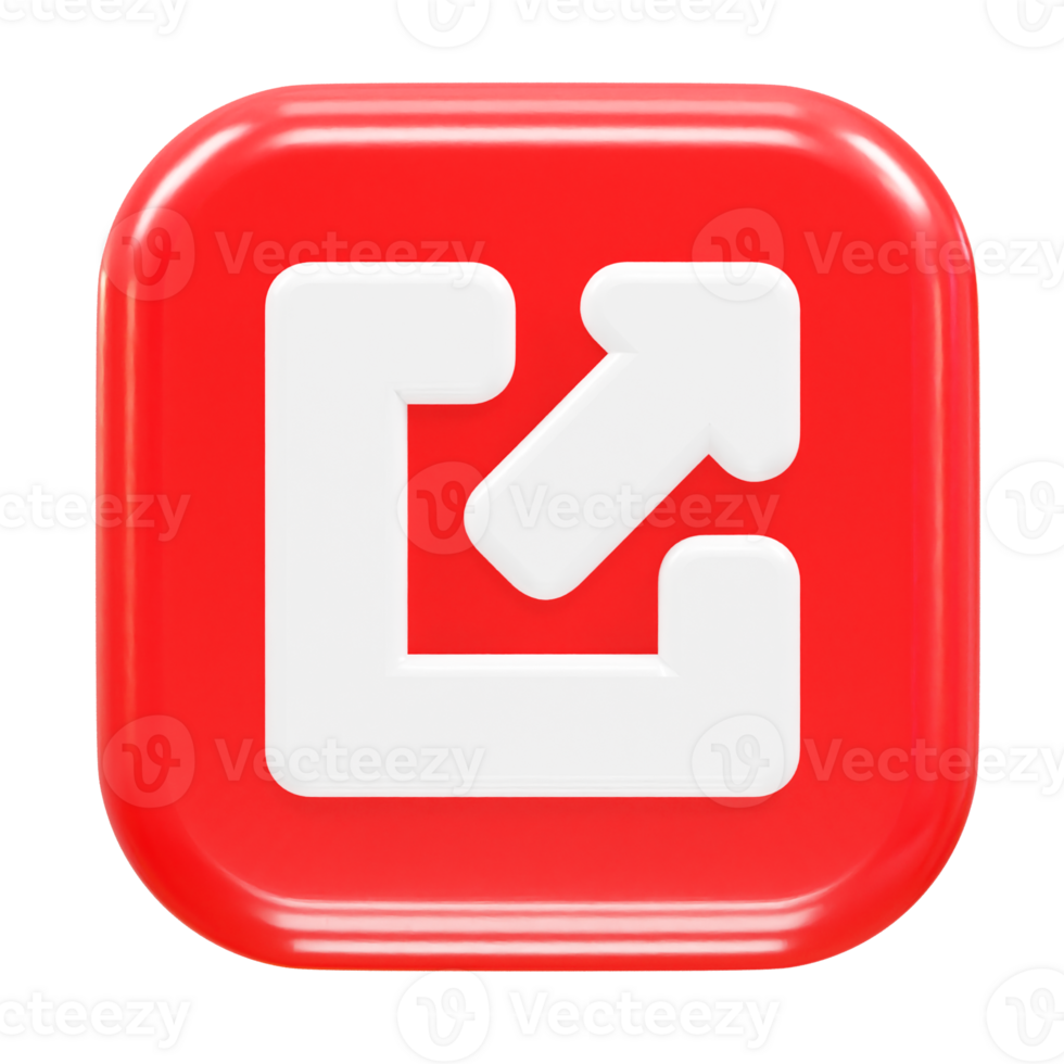 Exit icon logout 3d illustration rendering transparent png