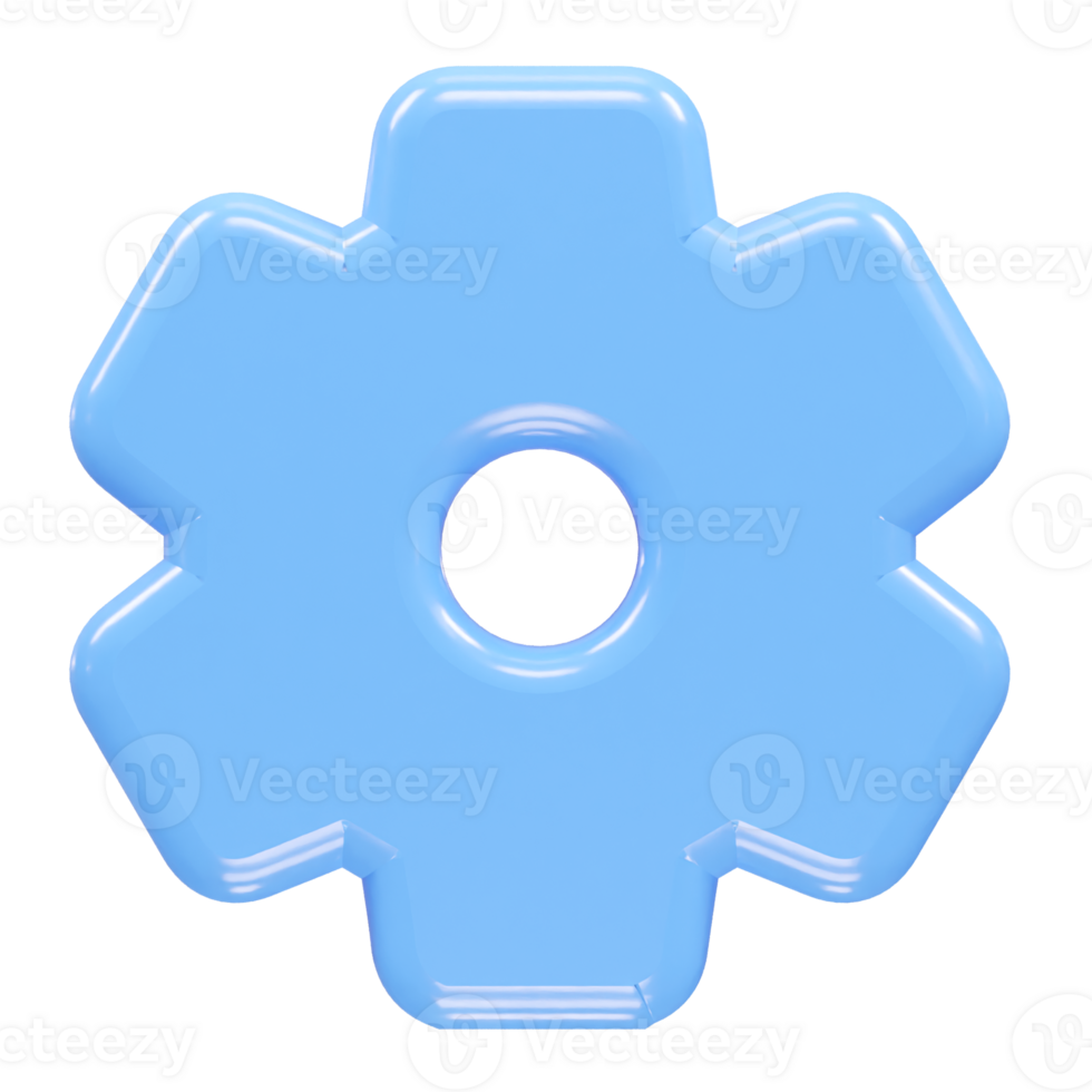 Setting icon 3d illustration rendering element png