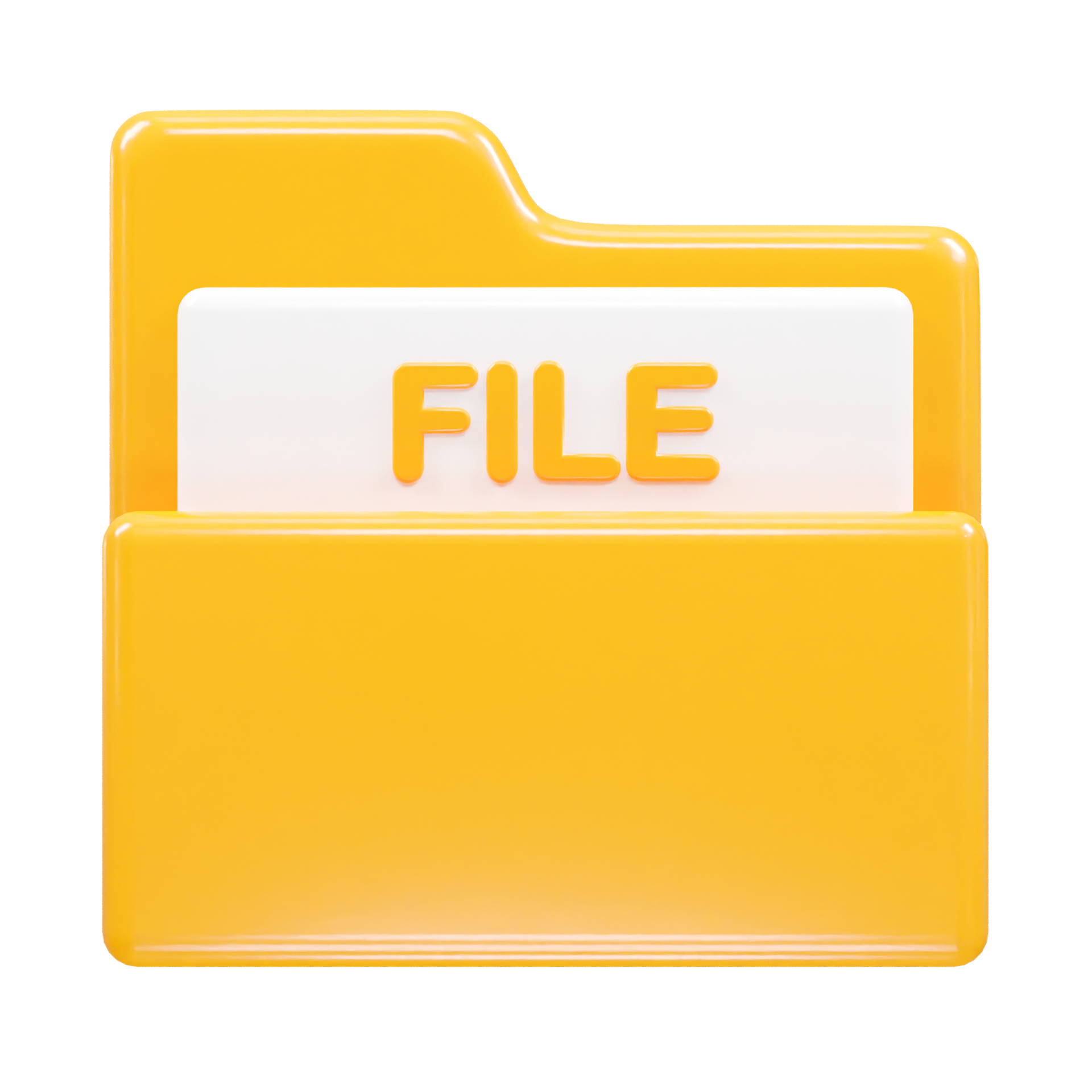 Folder icon file 3d illustration transparent element 32058383 PNG