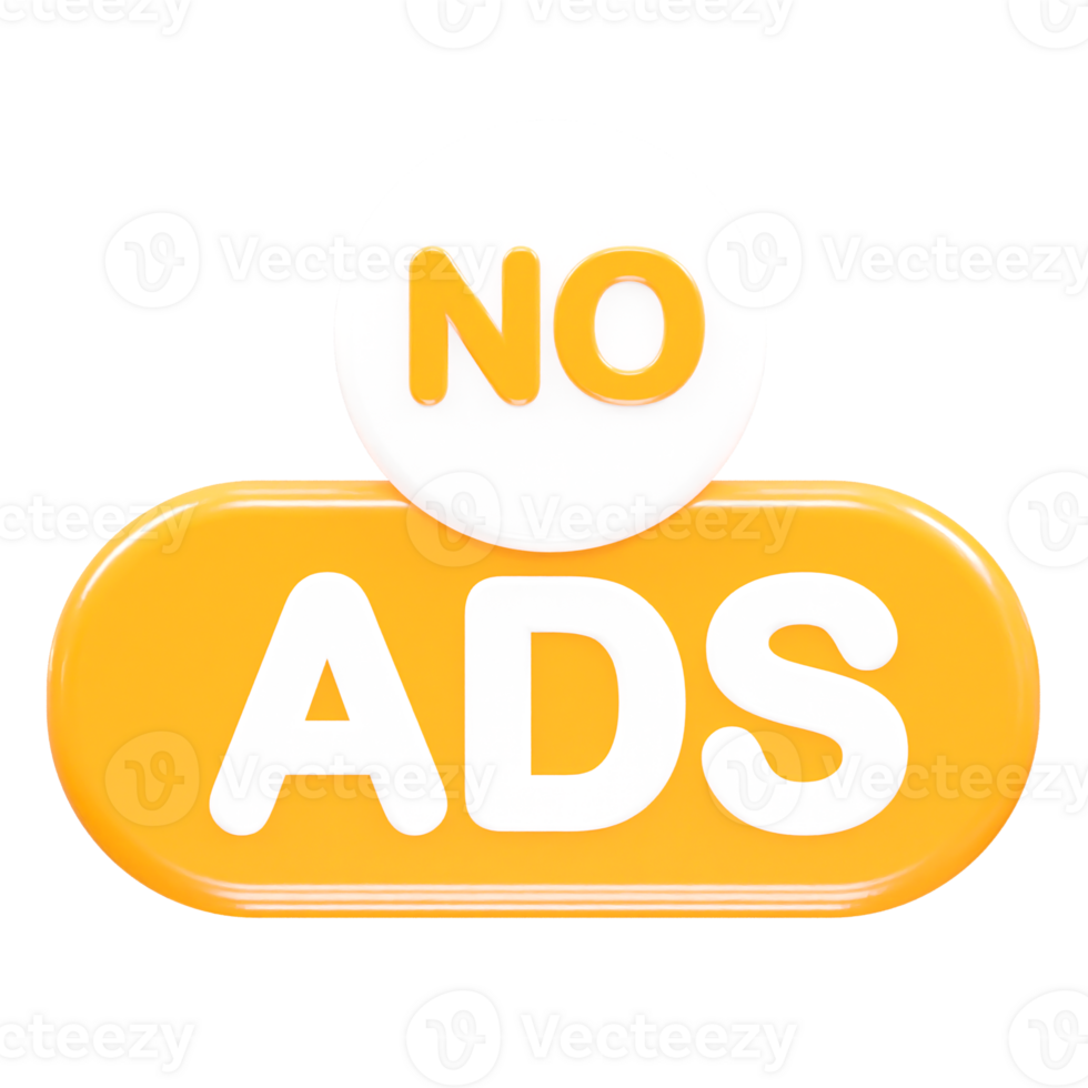 Ads icon render 3d illustration element png