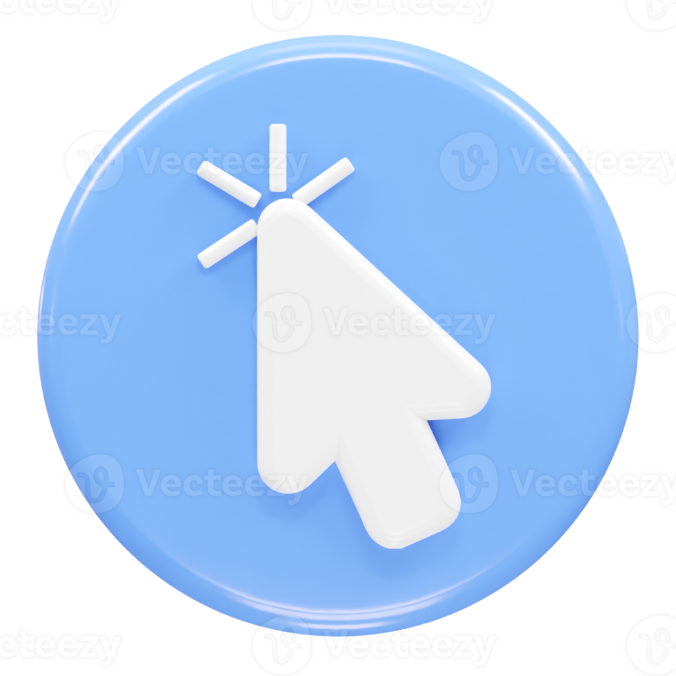 Cursor icon illustration 3d render element png
