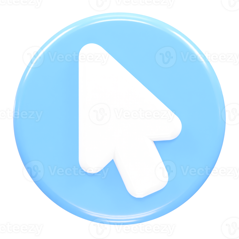 Cursor icon illustration 3d render element png