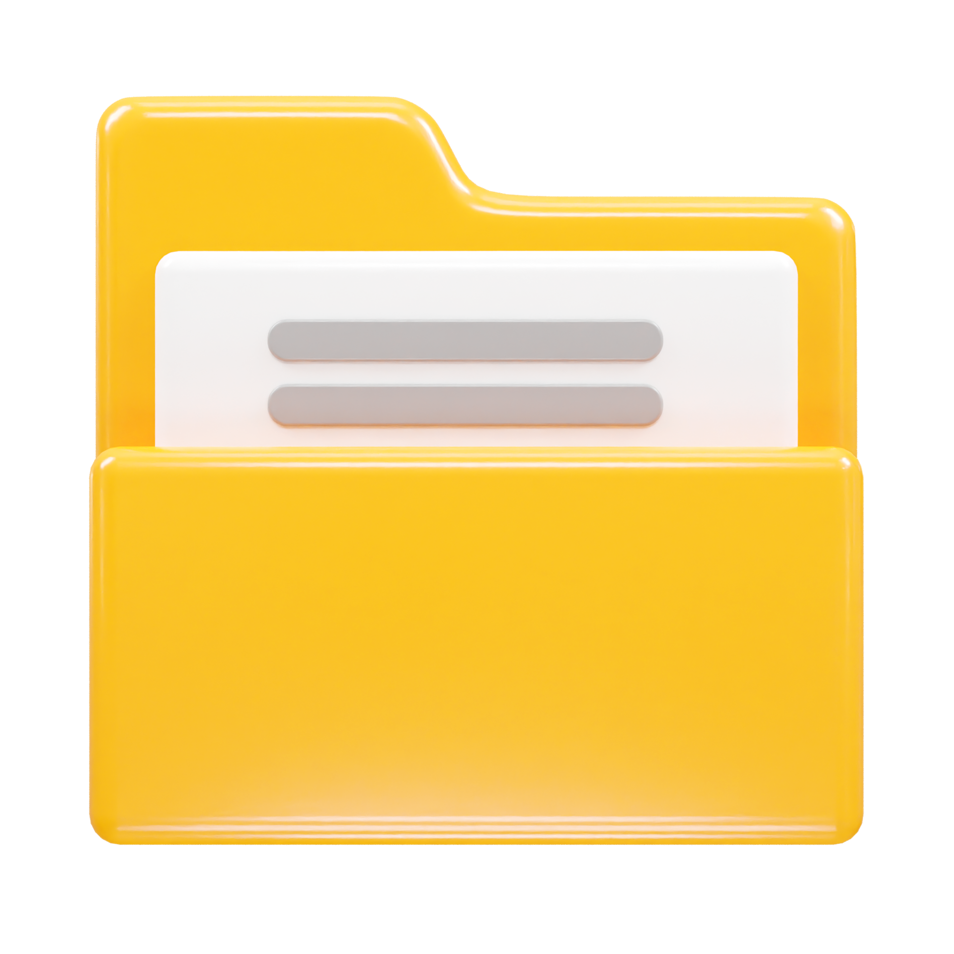 Folder icon file 3d illustration transparent element 32058413 PNG
