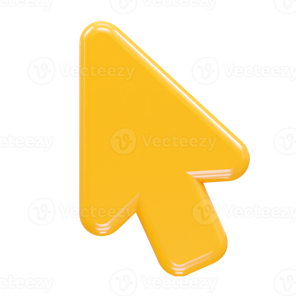 Cursor icon illustration 3d render element png
