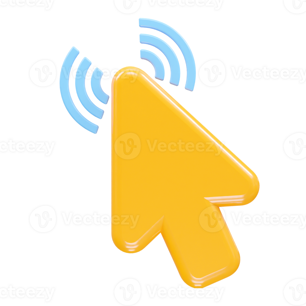Cursor icon illustration 3d render element png