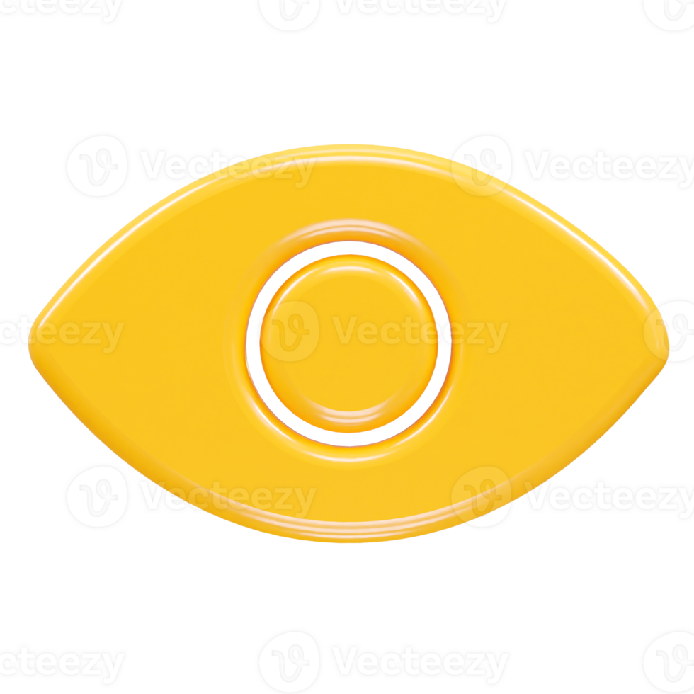 Visibility icon render 3d element transparent png