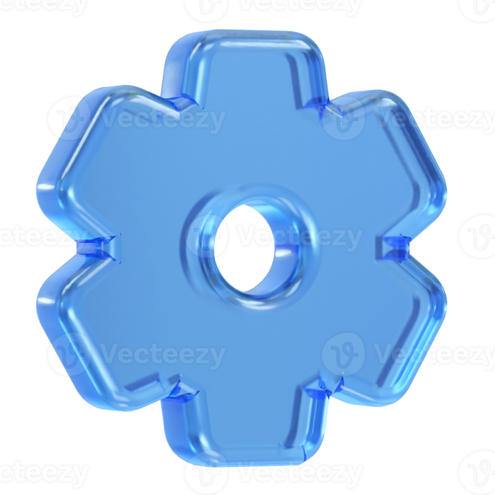 Setting icon 3d illustration rendering element png