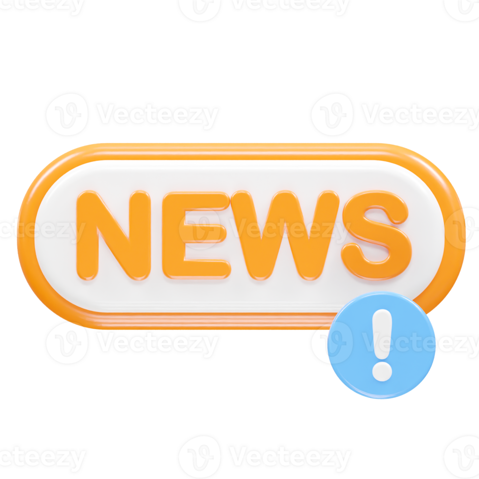 News live icon rendering 3d illustration element png