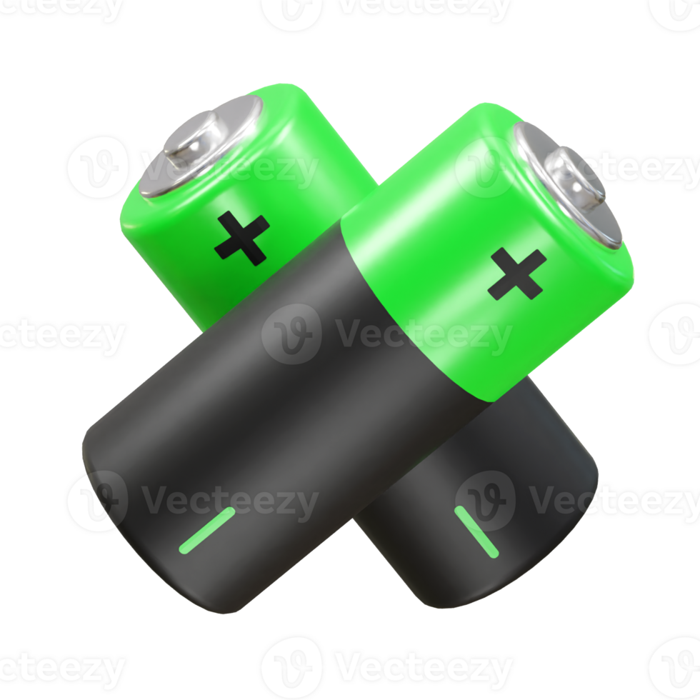 Battery icon 3d rendering illustration png