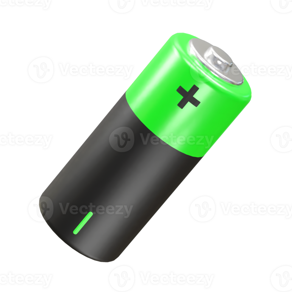 Battery icon 3d rendering illustration png