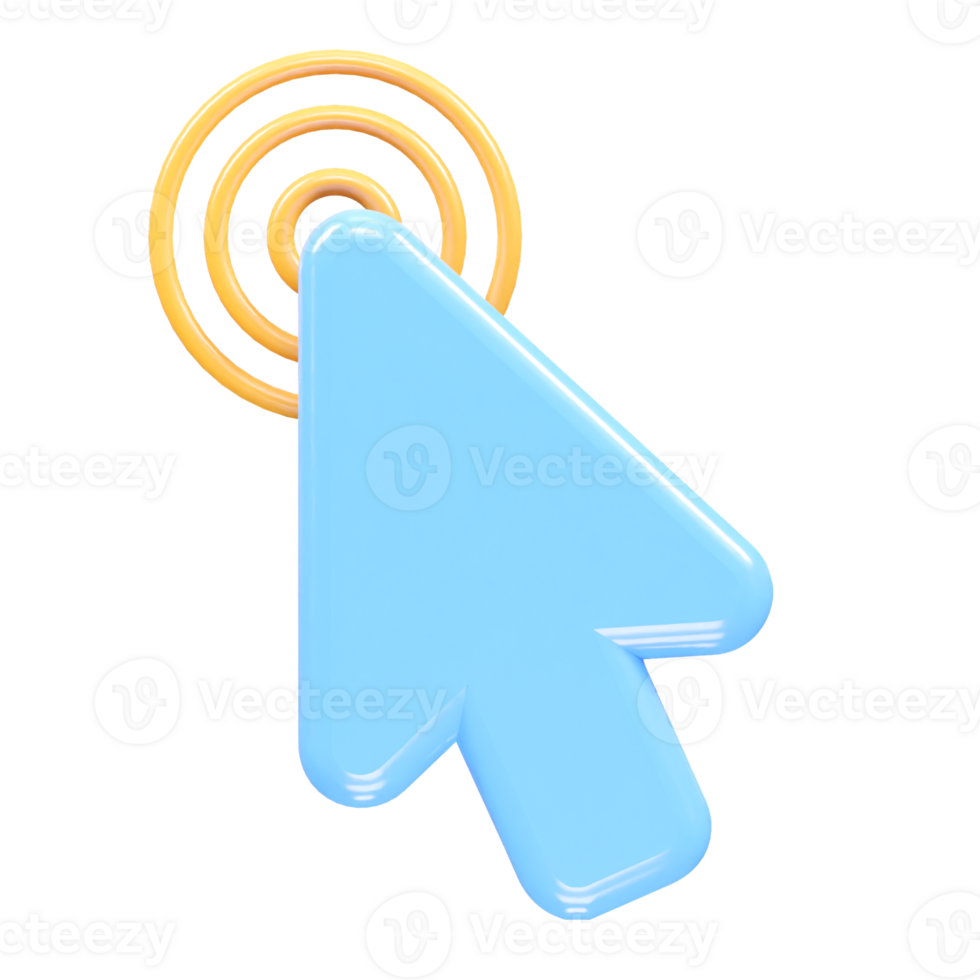 Cursor icon illustration 3d render element png