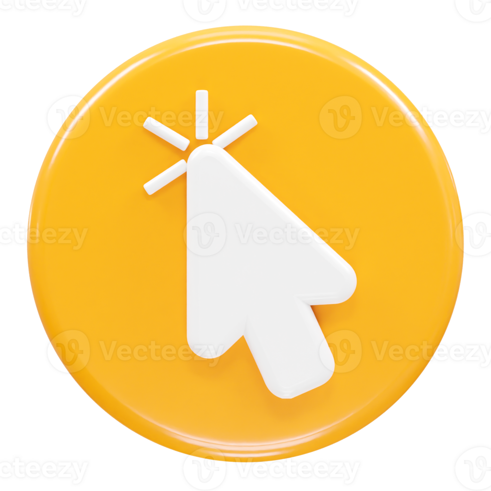 Cursor icon illustration 3d render element png