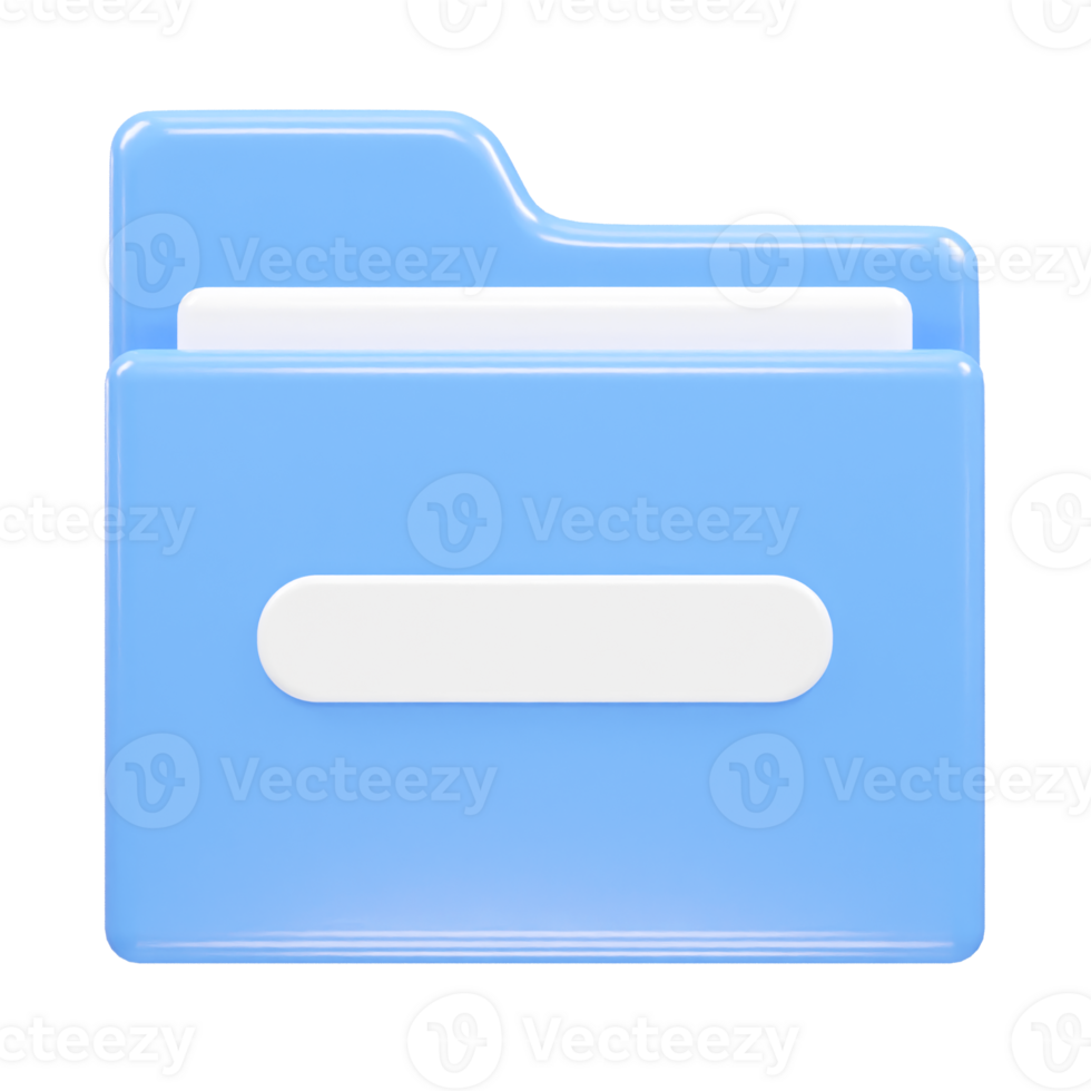 Folder icon file 3d illustration transparent element png