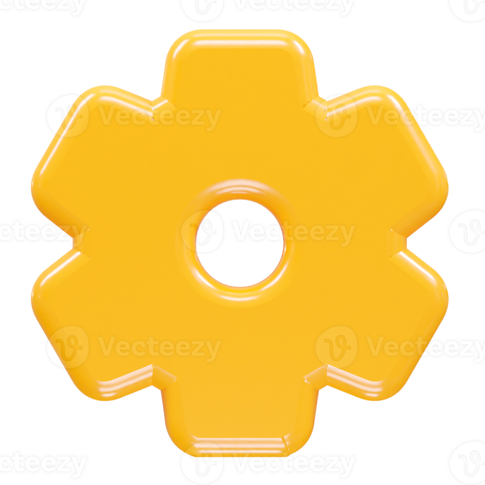 Setting icon 3d illustration rendering element png