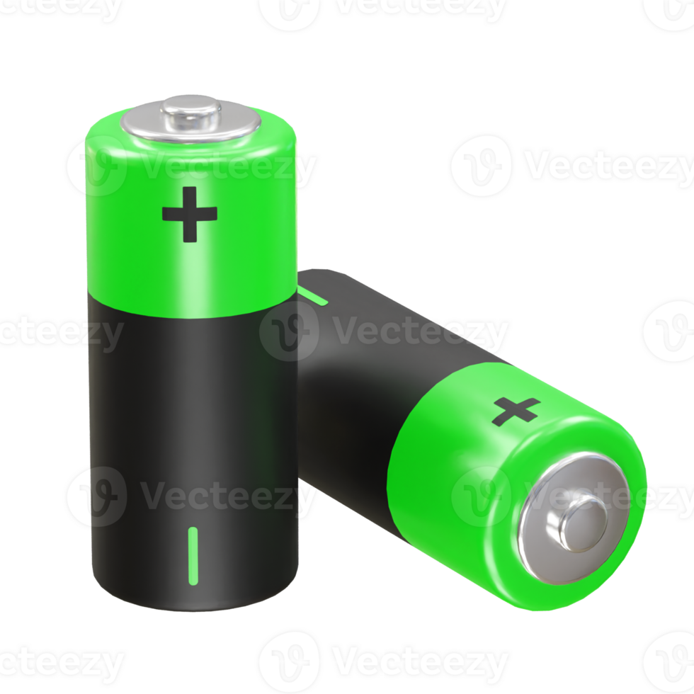 Battery icon 3d rendering illustration png