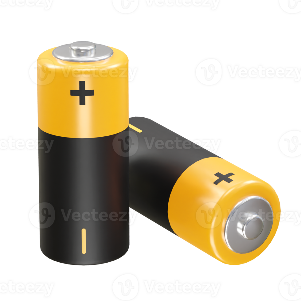 Battery icon 3d rendering illustration png