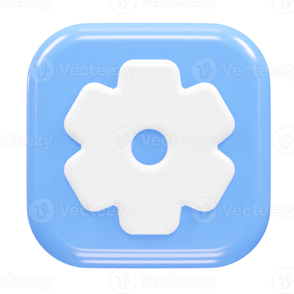 Setting icon 3d illustration rendering element png