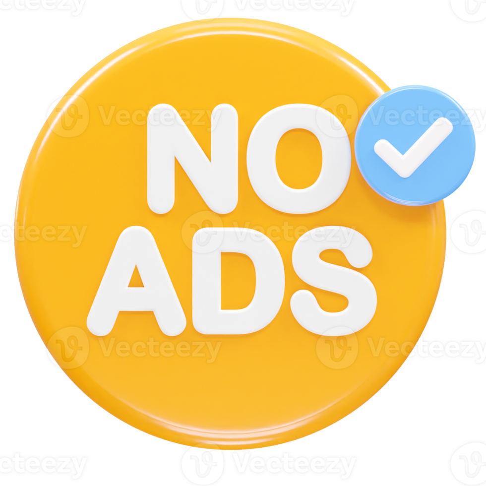 Ads icon render 3d illustration element png