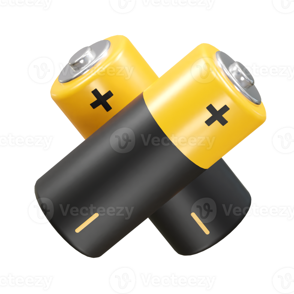 Battery icon 3d rendering illustration png