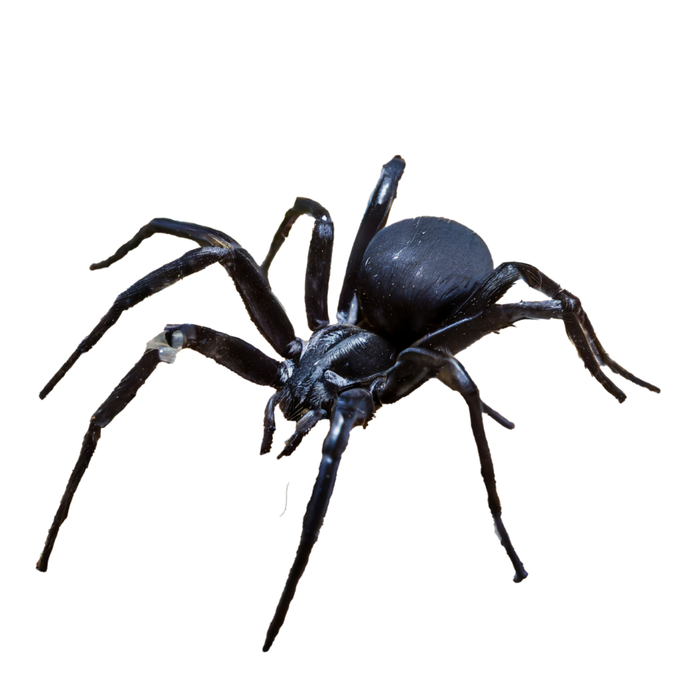schwarz Spinne auf transparent Hintergrund png