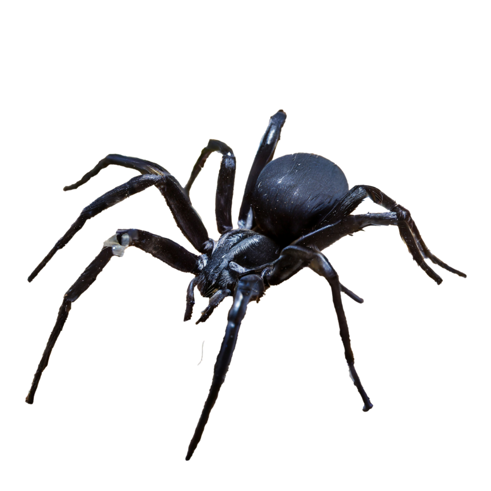 Preto aranha em transparente fundo png