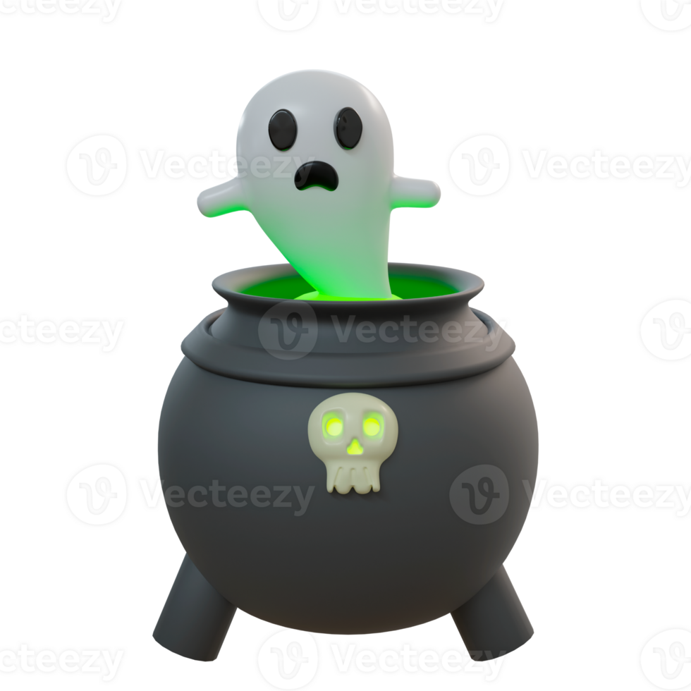 Halloween 3D illustrations, lantern, zombie, witches hat, pumpkin, cauldron, eyeball, werewolf, ghost, full moon, coffin, bat, vampire, skeleton, monster, witch, web, spider, Halloween 3D High png. png