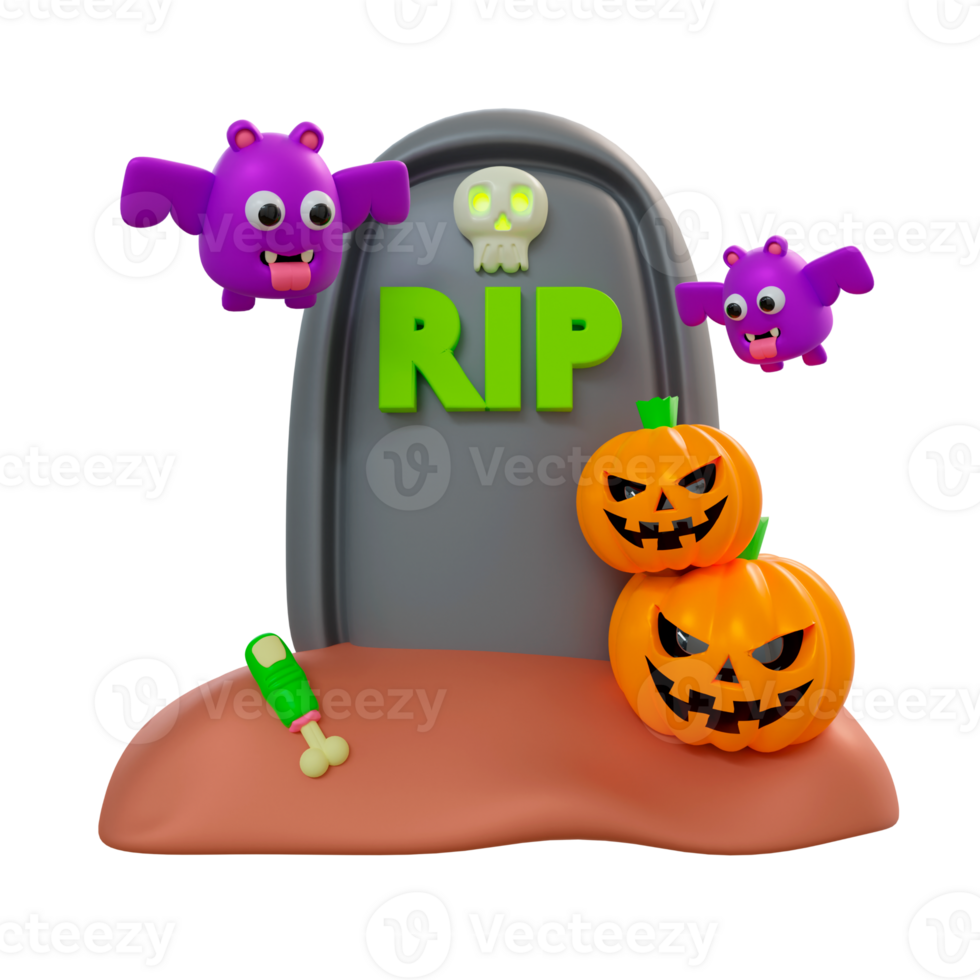 Halloween 3D illustrations, lantern, zombie, witches hat, pumpkin, cauldron, eyeball, werewolf, ghost, full moon, coffin, bat, vampire, skeleton, monster, witch, web, spider, Halloween 3D High png. png