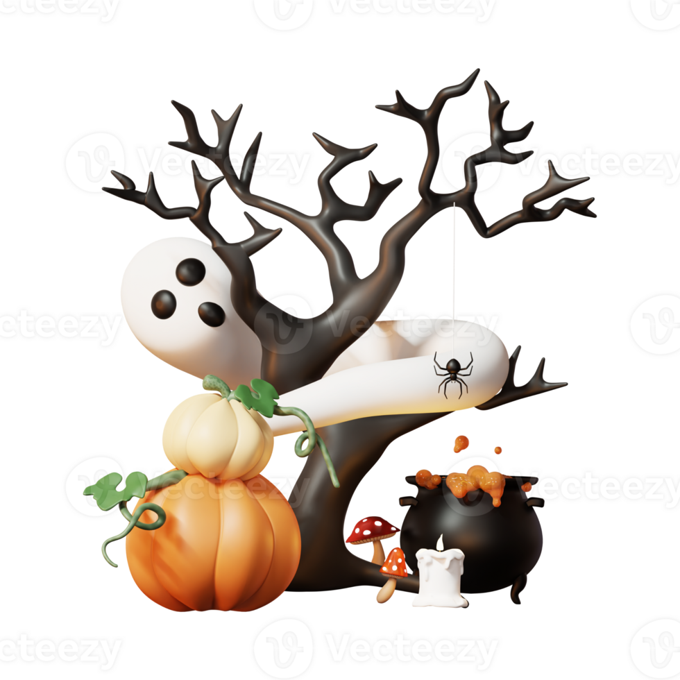 Halloween 3d illustrazioni, lanterna, zombie, streghe cappello, zucca, calderone, bulbo oculare, mannaro, fantasma, pieno Luna, bara, pipistrello, vampiro, scheletro, mostro, strega, ragnatela, ragno, Halloween 3d alto png. png