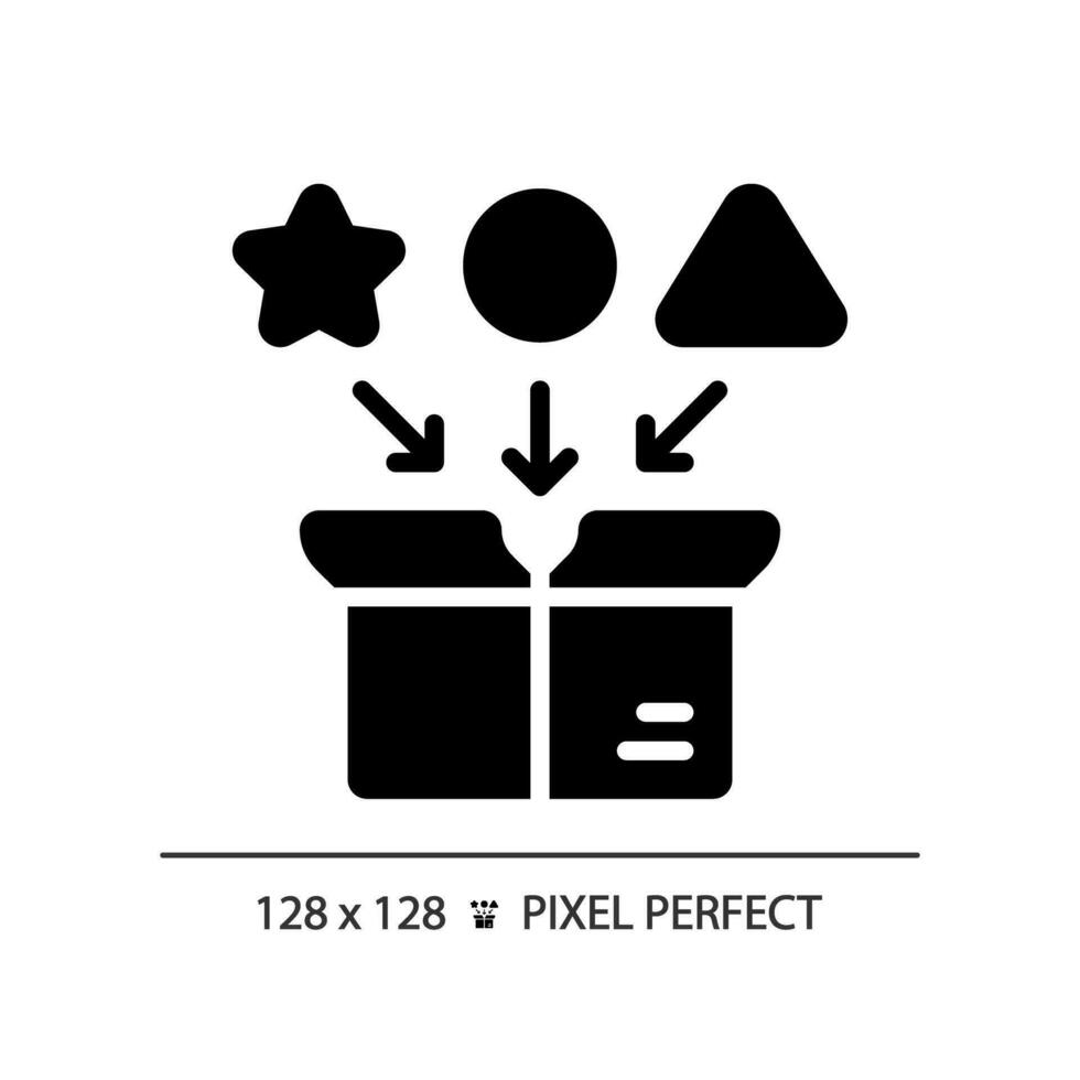 Pixel perfect glyph style iteration icon, isolated vector, product management illustration. vector