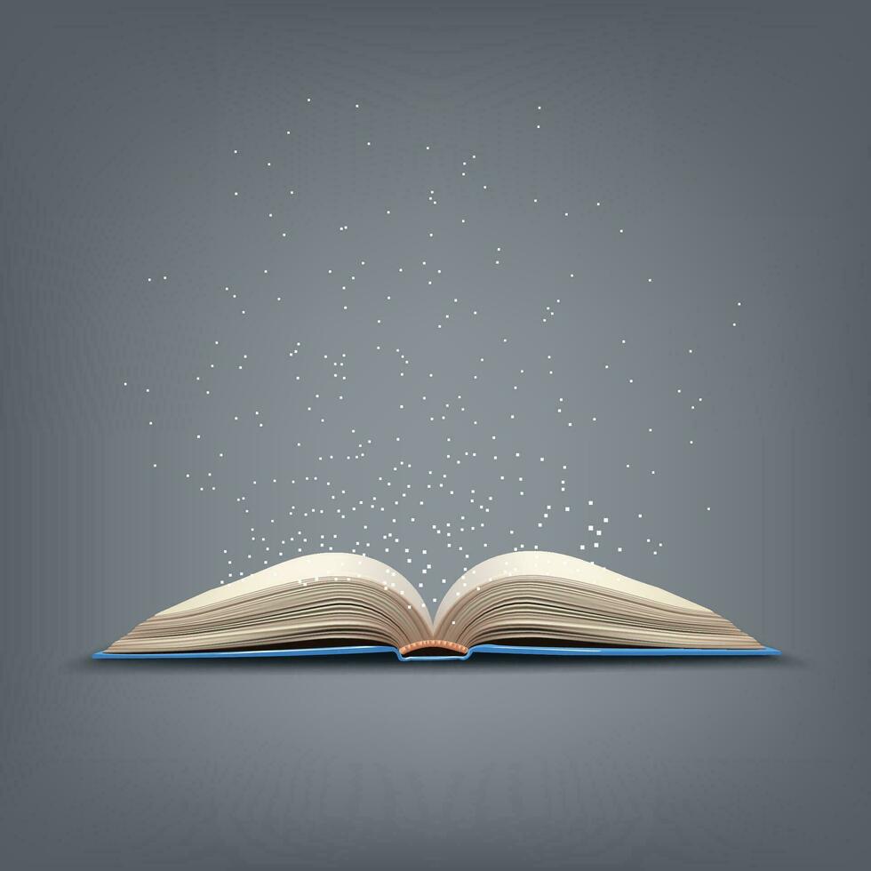 open blue book vector
