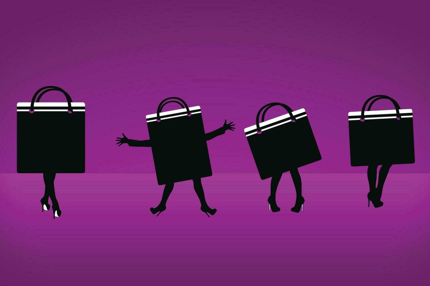legs bags silhouette vector