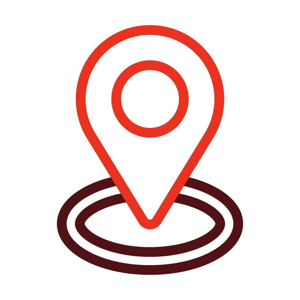 Location Marker Vector Thick Line Two Color Icons For Personal And Commercial Use.