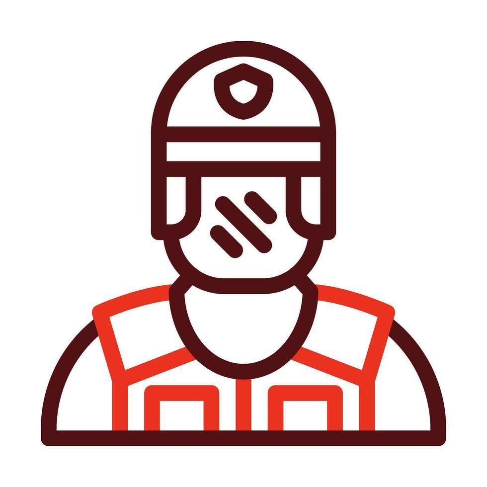 Riot Police Vector Thick Line Two Color Icons For Personal And Commercial Use.