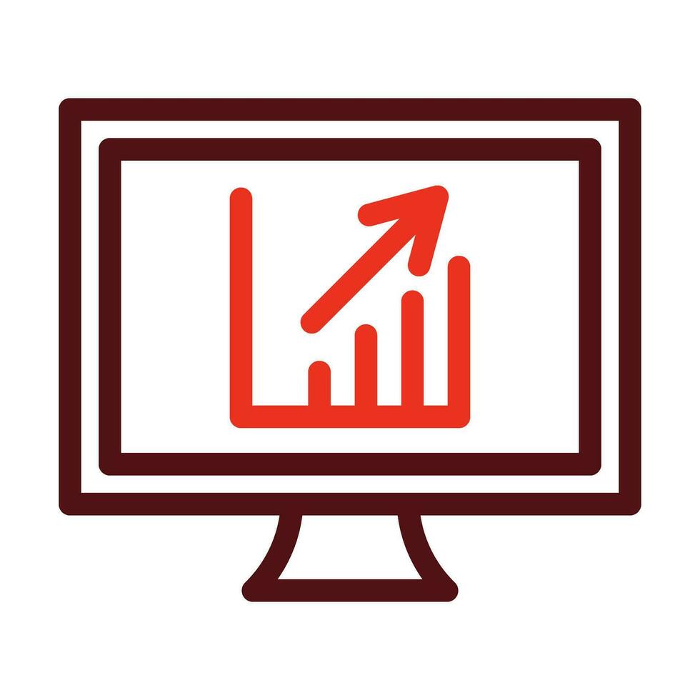 Stock Market Vector Thick Line Two Color Icons For Personal And Commercial Use.