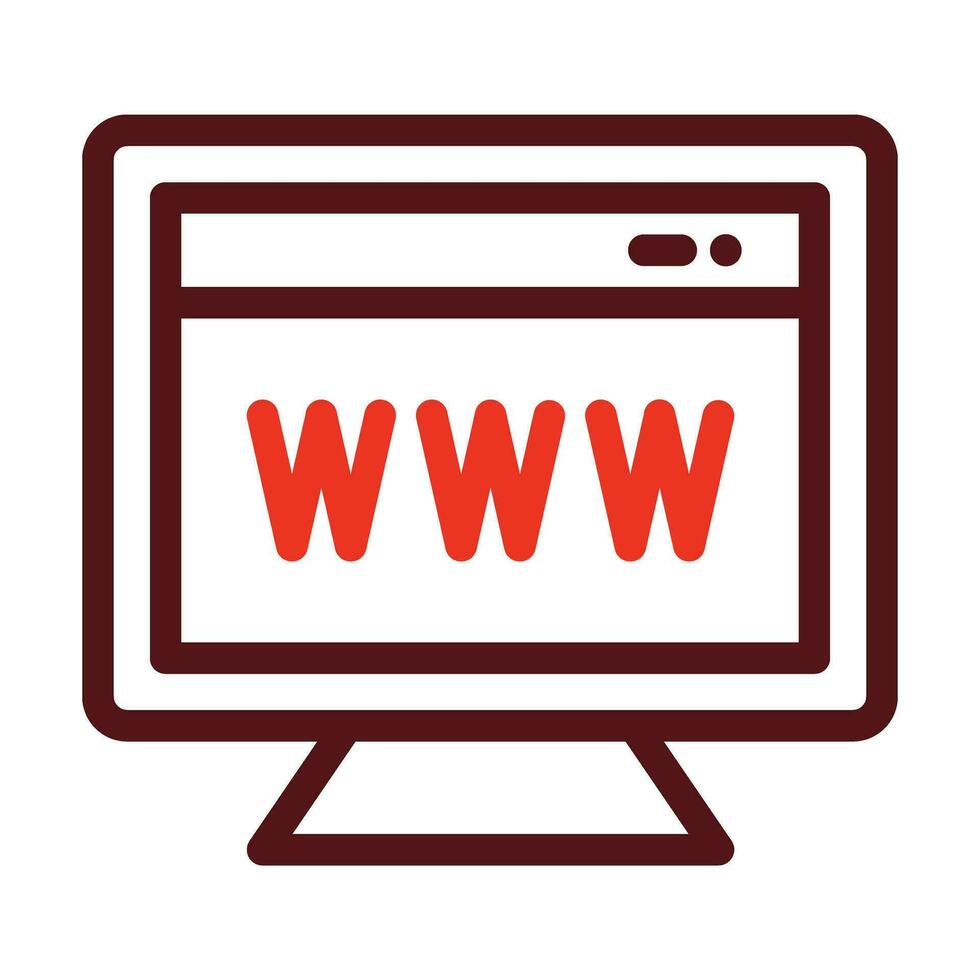 Website Vector Thick Line Two Color Icons For Personal And Commercial Use.