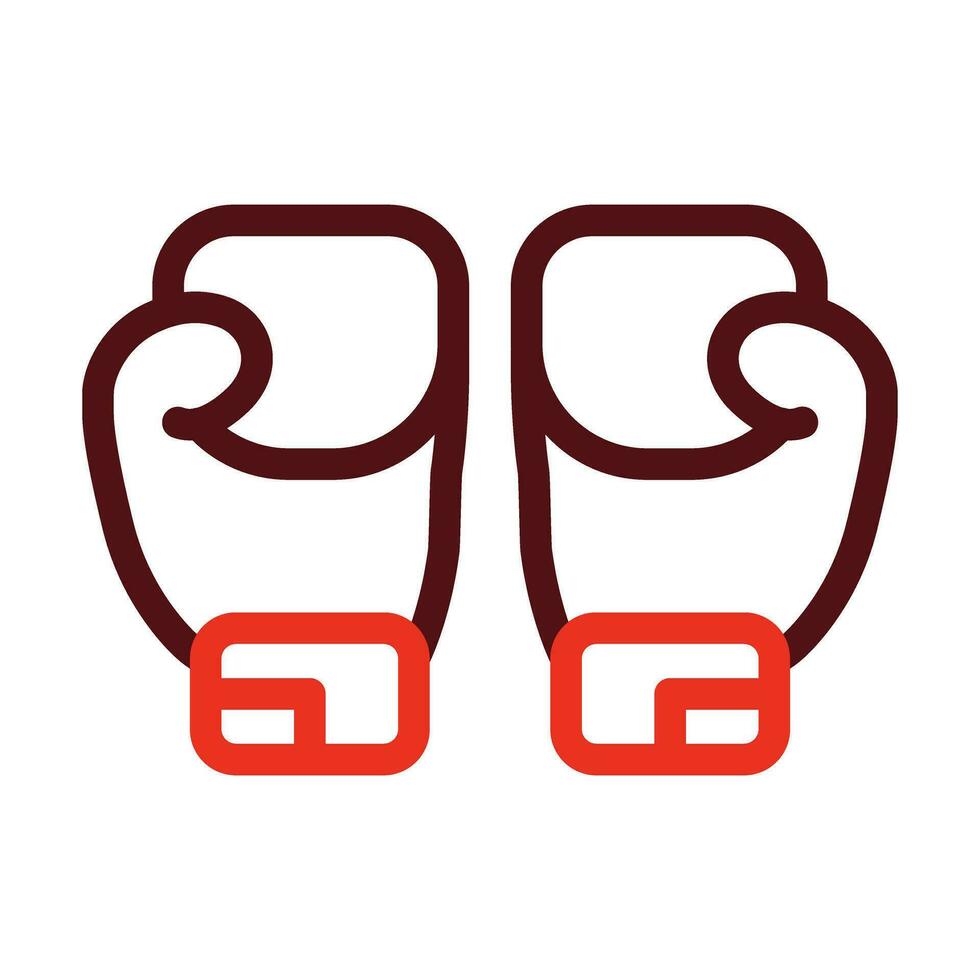 Boxing Vector Thick Line Two Color Icons For Personal And Commercial Use.